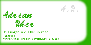 adrian uher business card
